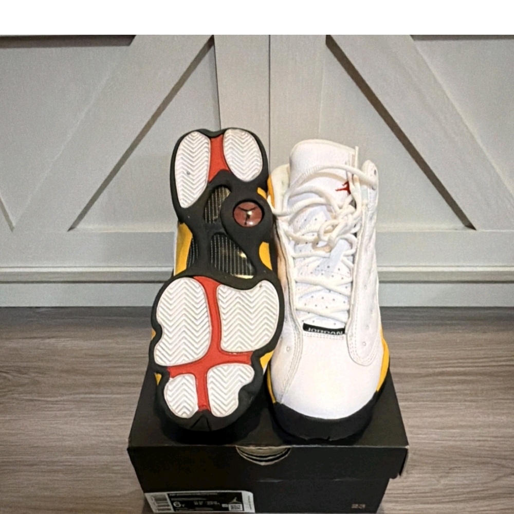 Size 6Y (GS) - Jordan 13 Retro Del Sol/Women's 7.5 Optional Excellent Worn Once - Picture 4 of 9